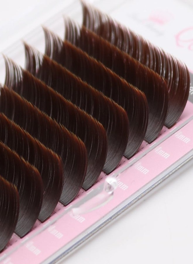 Qeelasee Double Tips Flat Ellipse Eyelash Extensions Supplies 0.20 C/CC/D curl Mix8-15mm Brown Color Faux Mink Super Soft Split Tips Lash Individual Lashes (ZS-FY-0.20C/CC/D-MIX) (0.20CC, MIX8-15) - Image 2
